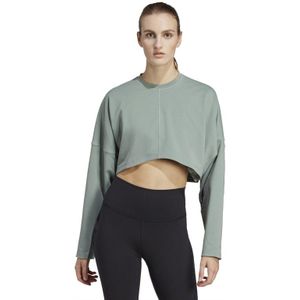 adidas Dames Yoga Studio Sweaters Groen