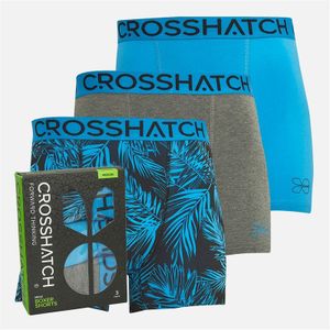 Crosshatch Heren Grimsby Boxershorts Blauw