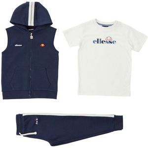 Ellesse Jongens Zweet Gilet T-Shirt En Joggingbroek Set Marineblauw