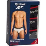 Reebok Heren Wiggins Performance Drei-Pack Slips Schwarz
