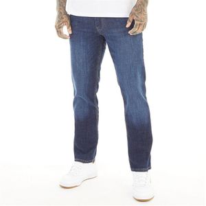 Crosshatch Heren Chas Straight jeans Blauw