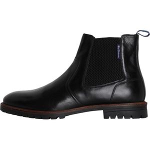 Ben Sherman Heren Baron Leder Chelsea Boots Zwart