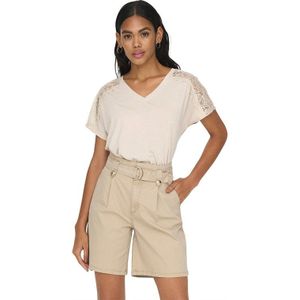 Only Dames Augusta Life Mix Casual Tops Ecru