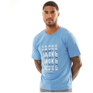 JACK AND JONES Heren Delvin T-shirts Blauw