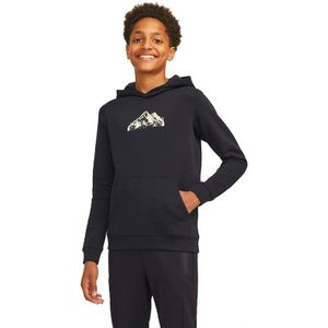 JACK AND JONES Jongens Hoodie met Berglogo Zwart