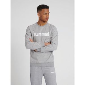 Hummel Heren Go Cotton Logo Sweaters Grijs