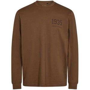 Resteröds Heren 1935 GOTS T-shirts met lange mouwen Bruin