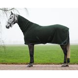 Zweetdeken - QHP Fleecedeken Brilliance met hals Groen Bovenlengte: 70 cm & Onderlengte: 100 cm