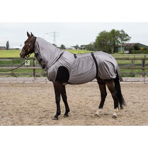 Eczeemdekens - Harry's Horse Eczeem/vliegendeken UV  Grijs Zilver Bovenlengte: 145 cm & Onderlengte: 195 cm