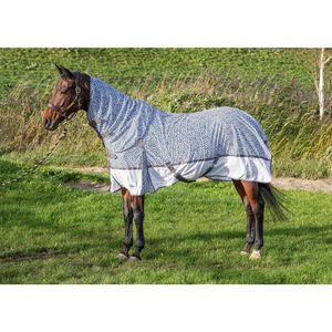 Vliegendeken - Harry's Horse Vliegendeken Mesh Pro Camo met Hals 165 Wit Bovenlengte: 125 cm & Onderlengte:  cm