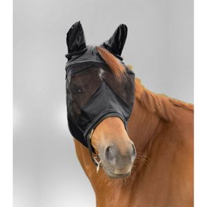 Waldhausen PREMIUM vliegenmasker met gehoorbescherming Pony Zwart