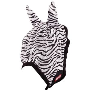 Premiere Vliegenmasker Animal Print Pony Zebra A5015 Zwart