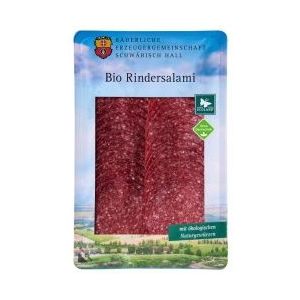Rindersalami, geschnitten