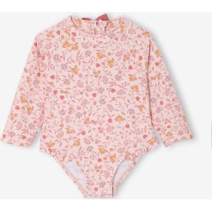 Anti-UV badpak met lange mouwen voor babymeisjes lichtroze