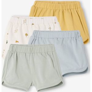 Set van 4 jongensshorts voor pasgeborene blauw