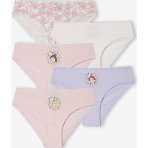 Set van 5 slipjes Disney Princesses voor meisjes lichtroze