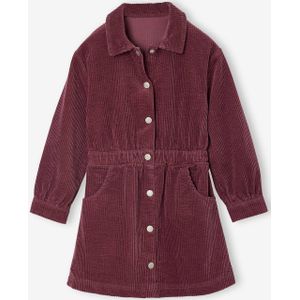 Jurk in fluweel / velours voor meisjes zachtpaars