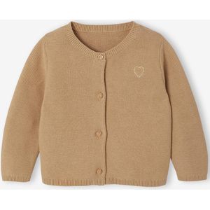 Geborduurd Babyvestje - Okergeel - Gouden Hartjes