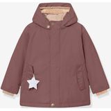 Unisex - Fleece Gevoerde Jas - Pruim - Voor Baby's