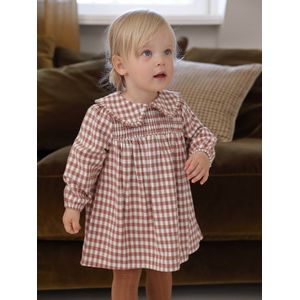 Babyjurk - Terracotta - Flanel - Vichy-motief - Retro-stijl
