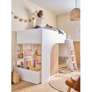 Hoogslaper voor kinderen met opbergruimte Playful wit