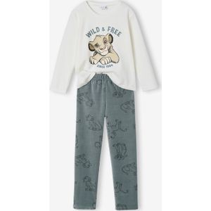 Disney LEEUWENKONING pyjama voor jongens van fluweel / velours groen, bedrukt