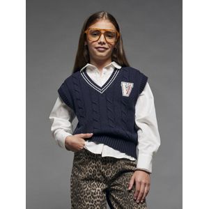 Mouwloze meisjestrui JONEN marineblauw