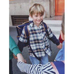 Jongenshemd met 2-in-1-effect wit, geruit