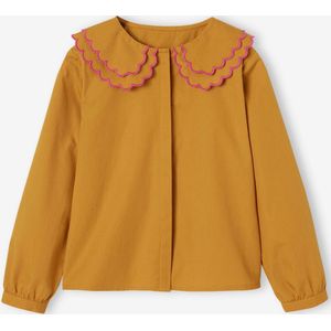 Vertbaudet - Oversized Meisjeshemd - Met Dubbele Kraag - Katoenen Popeline