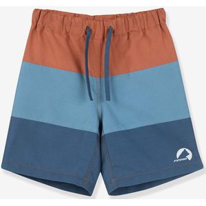 Zwemshort voor jongens met colorblock UIMARI EKO FINKID roest
