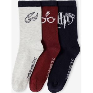 Set van 3 paar Harry Potter sokken voor jongens nachtblauw