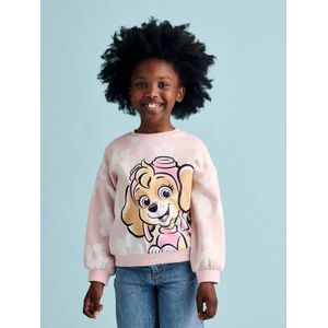 Mädchen Sweatshirt PAW PATROL mit Blumen und Stella roze (poederkleur)