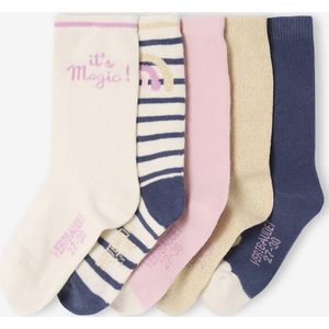 Set van 5 paar sokken > meisje marineblauw