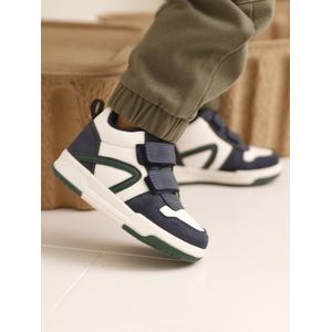 Hoge baskets met klittenband voor baby veel blauw