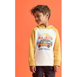 Jongenssweater met surfmotief geel