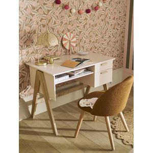 Bureau - Roze - Retro Vintage - Voor Kinderen - Met 2 Laden en Nis