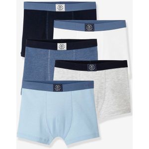 Set van 5 jongensboxers lichtblauw
