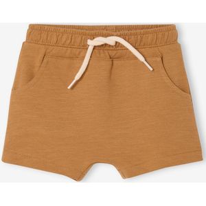 Fleece bermuda voor babyjongens karamel