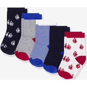 PETIT BATEAU - Set van 5 Paar Kousen - Multicolor - Katoen