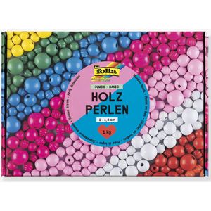 Folia - Houten Kralen - Assorti - 1000 Gram