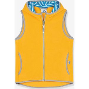 Fleece kindervest POPPELI FINKID, zip-in binnenjas geel