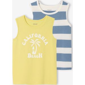 Set van 2 tanktops voor jongens veel geel