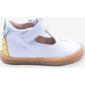 Leren babylaarsjes met klittenband 4205B126 Babybotte wit