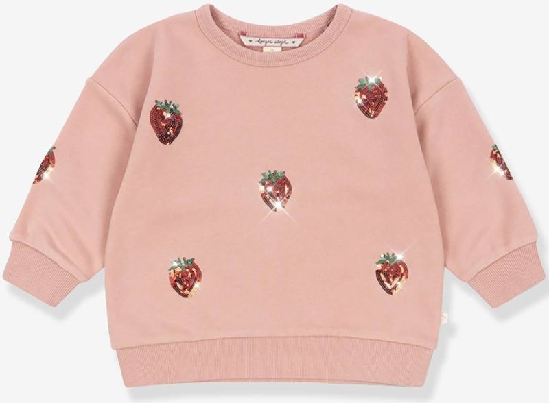 Konges Slojd - Lou - Sweater - Rozen - Paillettenmotieven