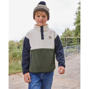 Fleece sweater voor jongens met lange mouwen groen