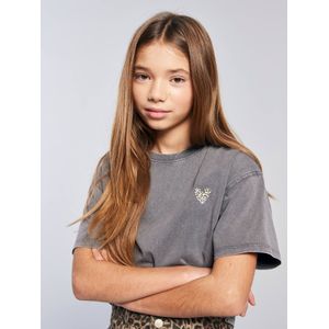 Crop top voor meisjes JONEN antraciet