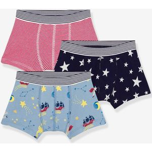 PETIT BATEAU - Boxershorts - Multicolor - Katoen - Set van 3