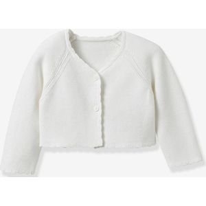 Kort vestje voor meisjes - biologisch katoen - CYRILLUS feesten- en bruiloftencollectie ecru