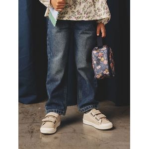 Mom jeans voor meisjes middenblauw