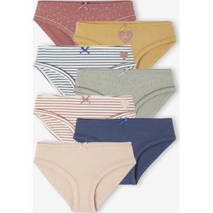 Set van 7 slipjes voor meisjes Hartjes rozen